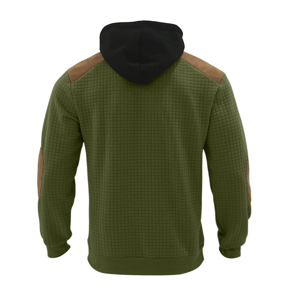 Men's Hooded Sweatshirt, Contrasting Color Sweatshirt, Sports   Casual Jacket