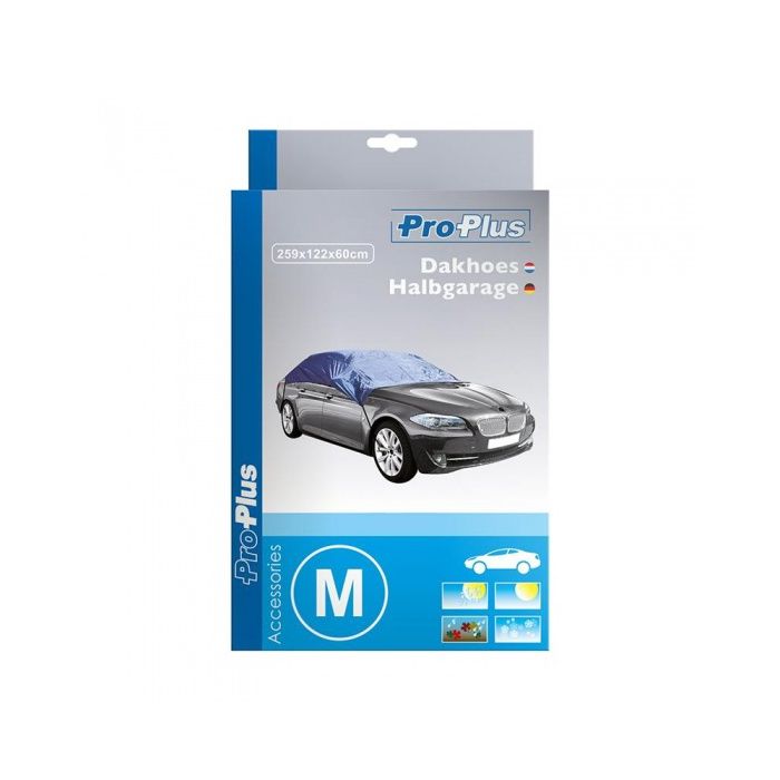 Proplus housse de toit de voiture m 259x122x60 cm bleu foncé