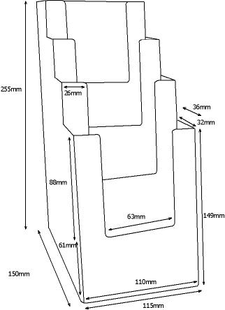 Desk Stand 4xDL (99x210mm)