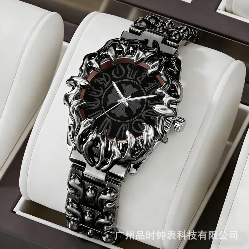 Millennium Alien Claw Watch Men Retro Y2K Cross Iris Quartz Wristwatch