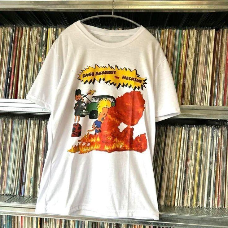Rage Against The Machine Футболка с Бивисом и Батхедом Полный размер BL615 Унисекс Футболка L