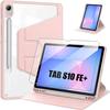 Coque + Verre Trempé Pour Samsung Galaxy Tab S10 FE Plus, Rotation 360° Avec Porte-Stylet - Rose