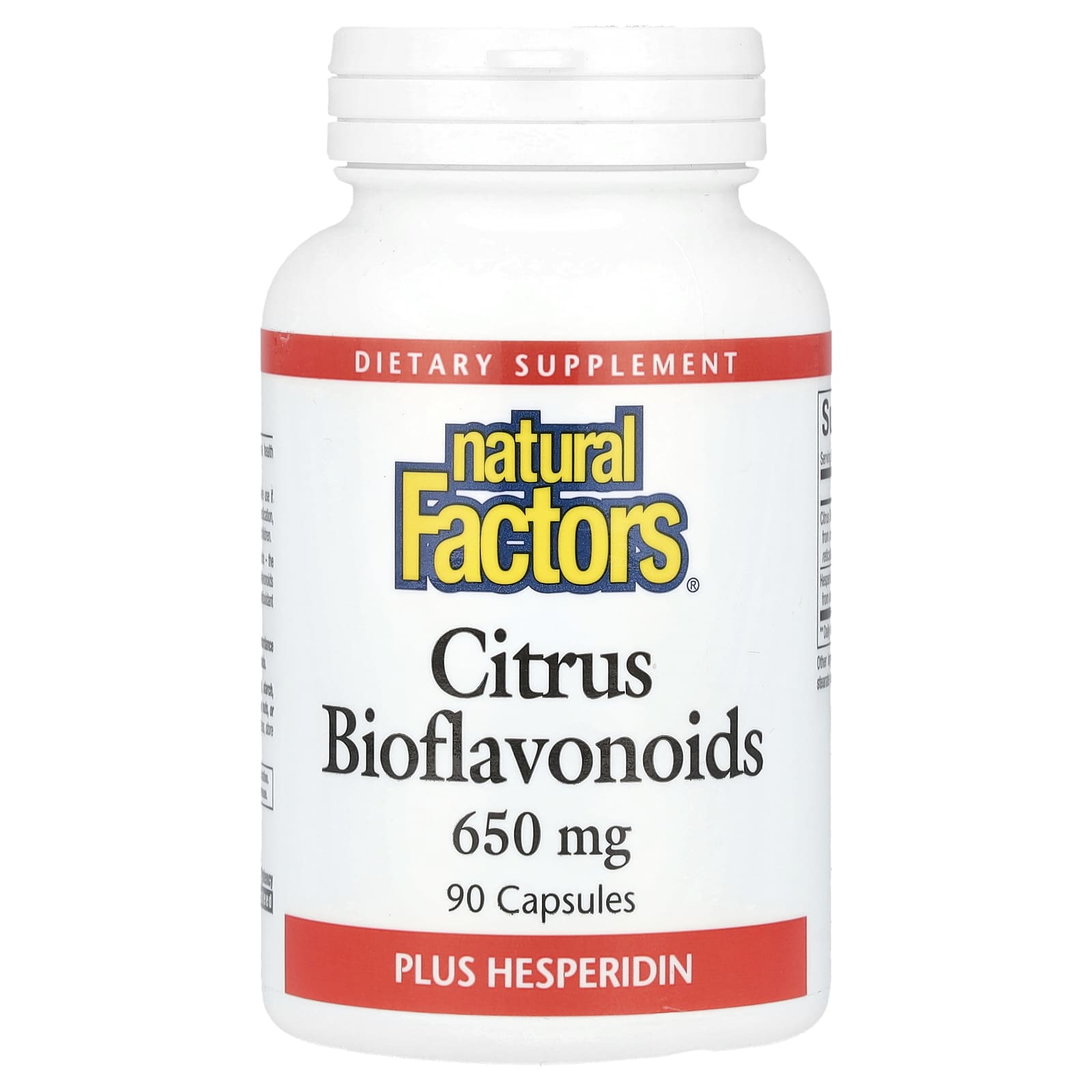 

Natural Factors, Citrus Bioflavonoids with Hespiridin, 650 mg, 90 Capsules