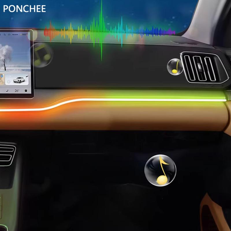 For BYD Sealion 5 DM-i 2025-2026 Ambient Lighting Central Control LED 64-color Atmosphere Lighting Automobile Supplies