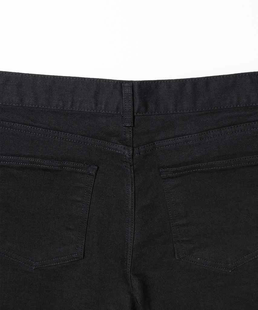 MASSNOUN Nor Wide Black Denim Shorts Msejp010-Bk