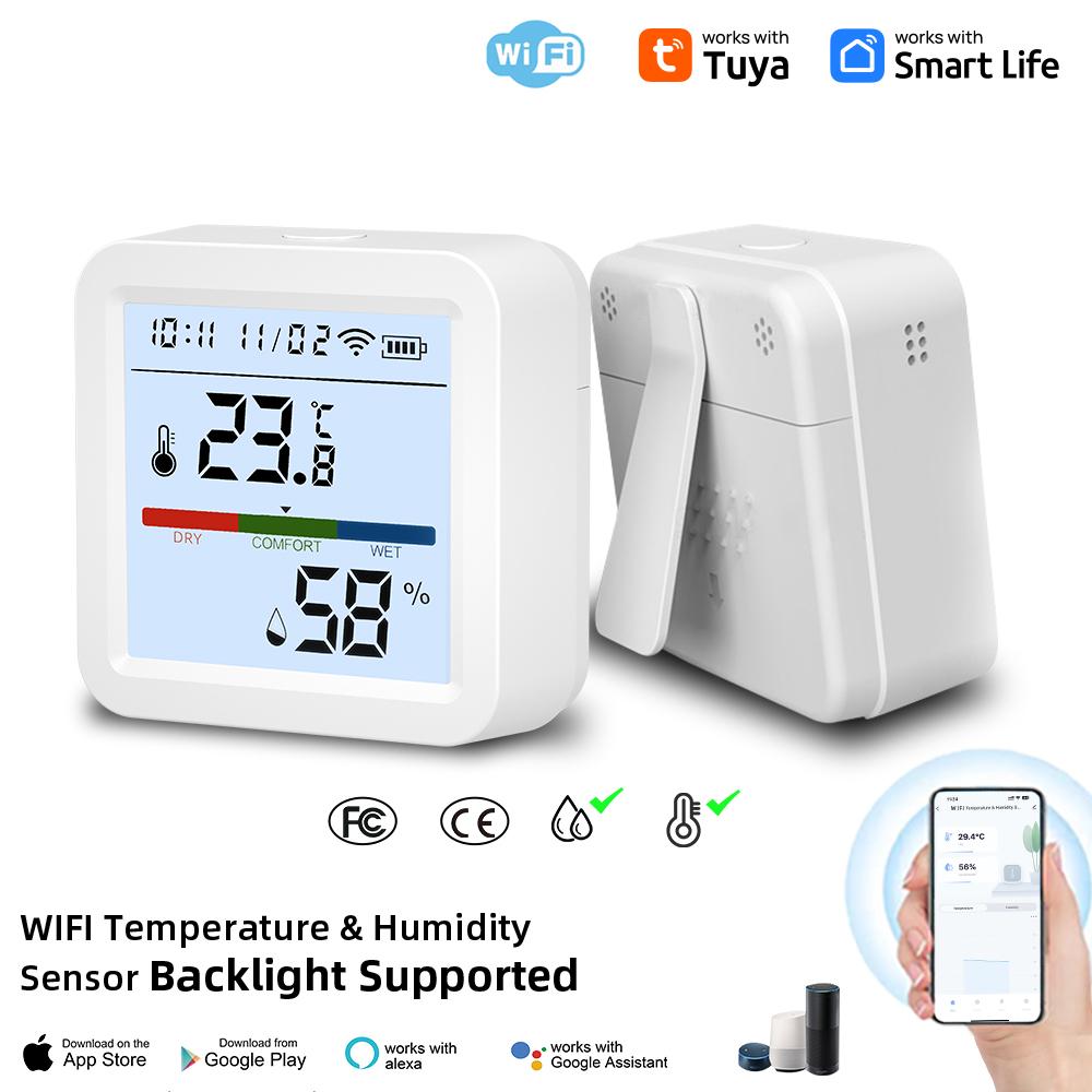Newest Smart WIFI Temperature Humidity Sensor Hygrometer Thermometer Smart Life APP Control Moniter Support Alexa Assistant