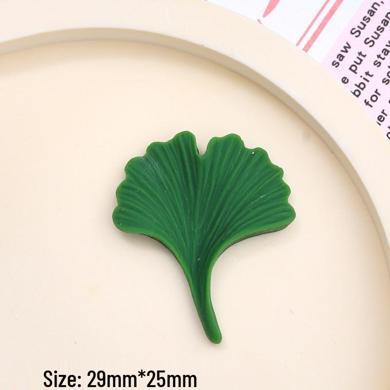 Childlike Leaf-Themed Resin DIY Ornaments: Cartoon Hair Clips & Croc Charms