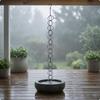 Gouttière à chaine avec crochet de suspension Métal résistant à la rouille pour extérieur, jardin