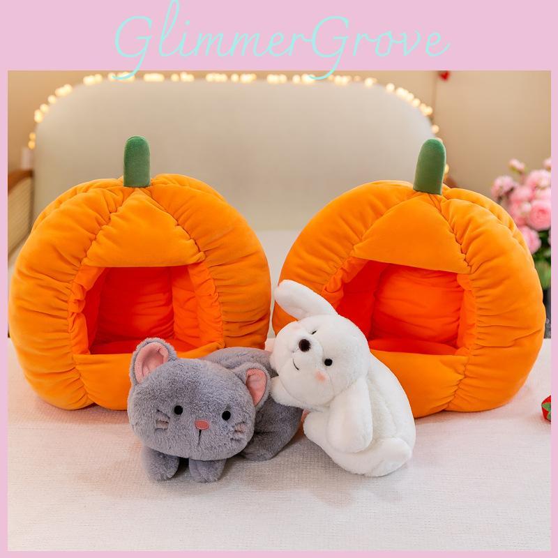 Cat House Pumpkin Dog Plush Toys Cartoon Detachable Children Gifts Birthday