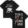 Doublesided Printed Tshirt with Tini Stoessel Album Cover Unisex Fashionable Retro Style Pure Cotton Millennial Style
