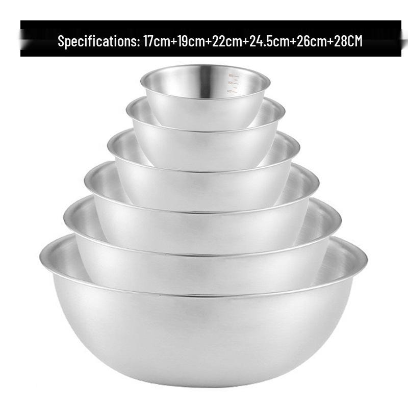 304 Edelstahl Rührschüssel im japanischen Stil mit Skala für Salat, Eierschlagen, Backen und Teigmischen - Goldfarbenes Finish