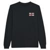 T-shirt À Manches Longues Drapeau De l'Angleterre En Broderie En Noir