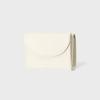 CRINKLE HALFMOON MINI WALLET - VANILLA