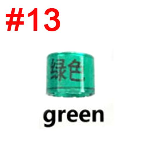 

Покупательский Пользовательский Кольцо для Ноги Голубя Год + Код Страны + Номер 10 Цветов на Выбор Кольцо для Ноги Птицы зелёный