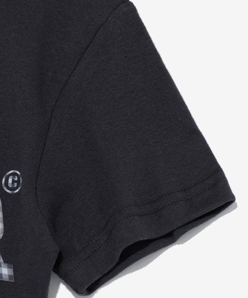 TAILOR STUDIO Campus Check Tailor Crop Short Sleeve Tee (Charcoal)