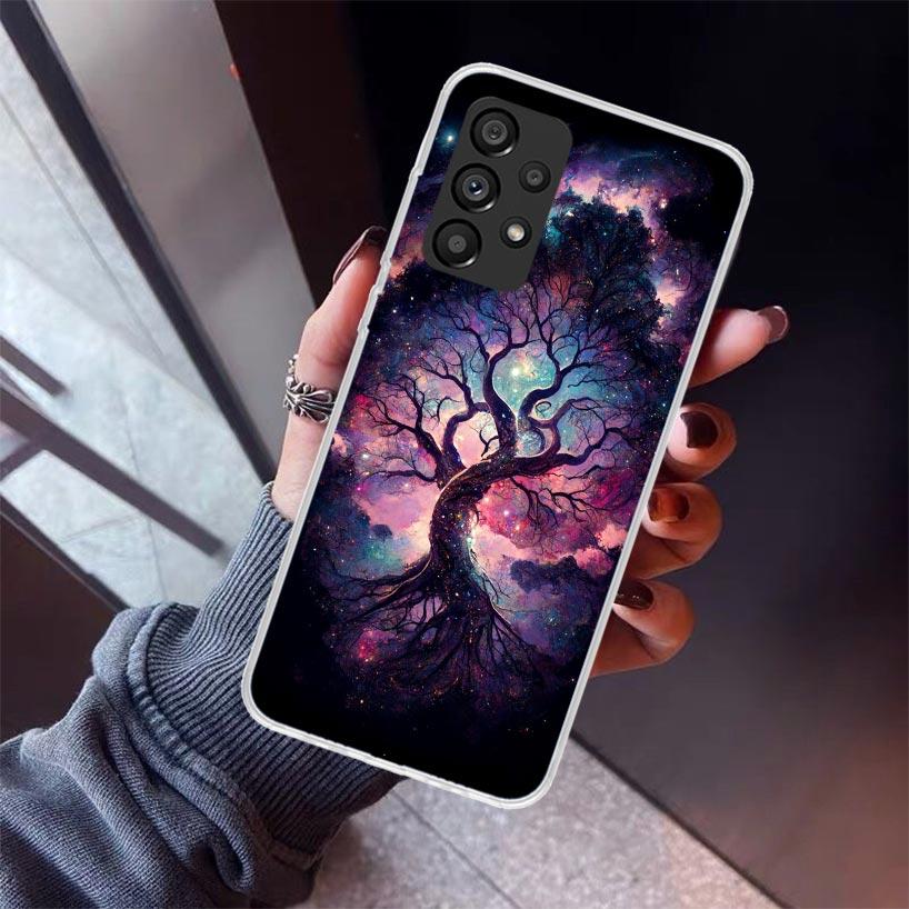 Tree of Life Space Phone Case For Samsung Galaxy A52 A51 A50S A32 A22 A12 A02S A72 A71 A31 A70 A30S Note 20 Ultra 10 Plus S10 Ga
