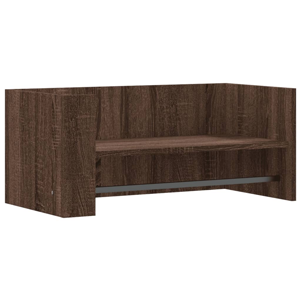 Wall Shelf Brown Oak Effect 70.5x35x30.5 Cm Engineered Wood
