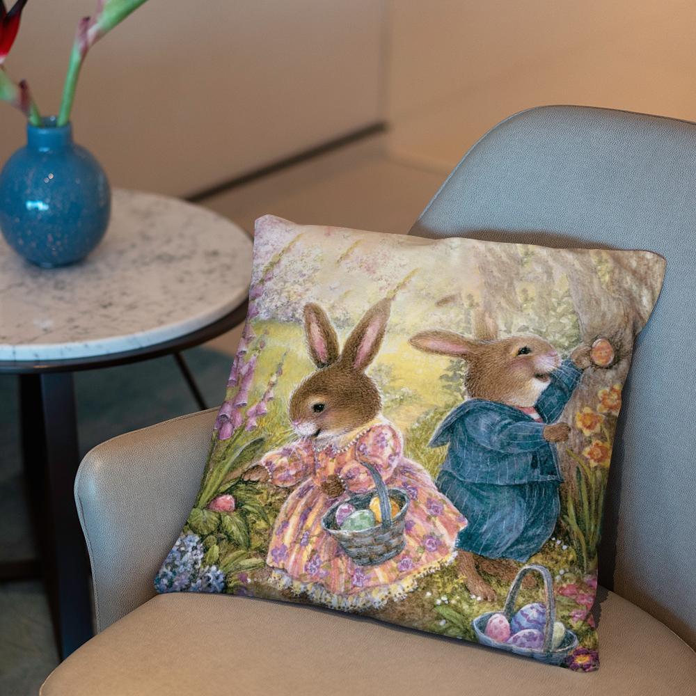 Easter Cushion Cover 2-in-1 Reversible Plush Pillow Cover | Car/Sofa/Bed | Perfect Gift