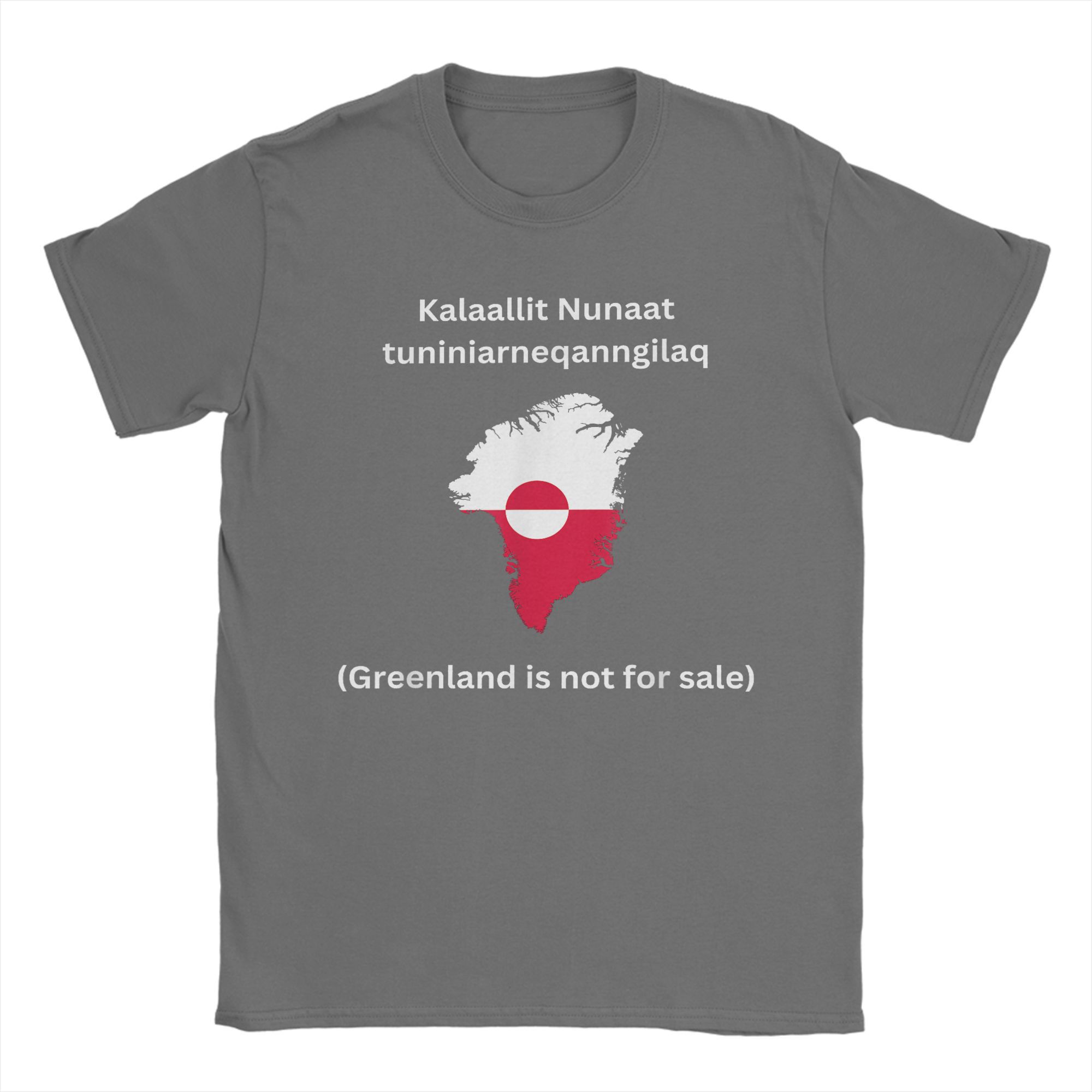 XIXI Fashion Groenland is Niet te Koop Anti T-shirt voor Mannen Kaart Vlag Uniek 100% Katoenen T-shirt Ronde Hals Korte Mouw T-shirts Cadeau Kleding XL