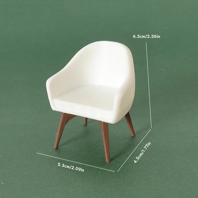 1/12 Dollhouse Mini Armchair Model Living Room Furniture Decoration Dolls House Micro Scene Construction Props