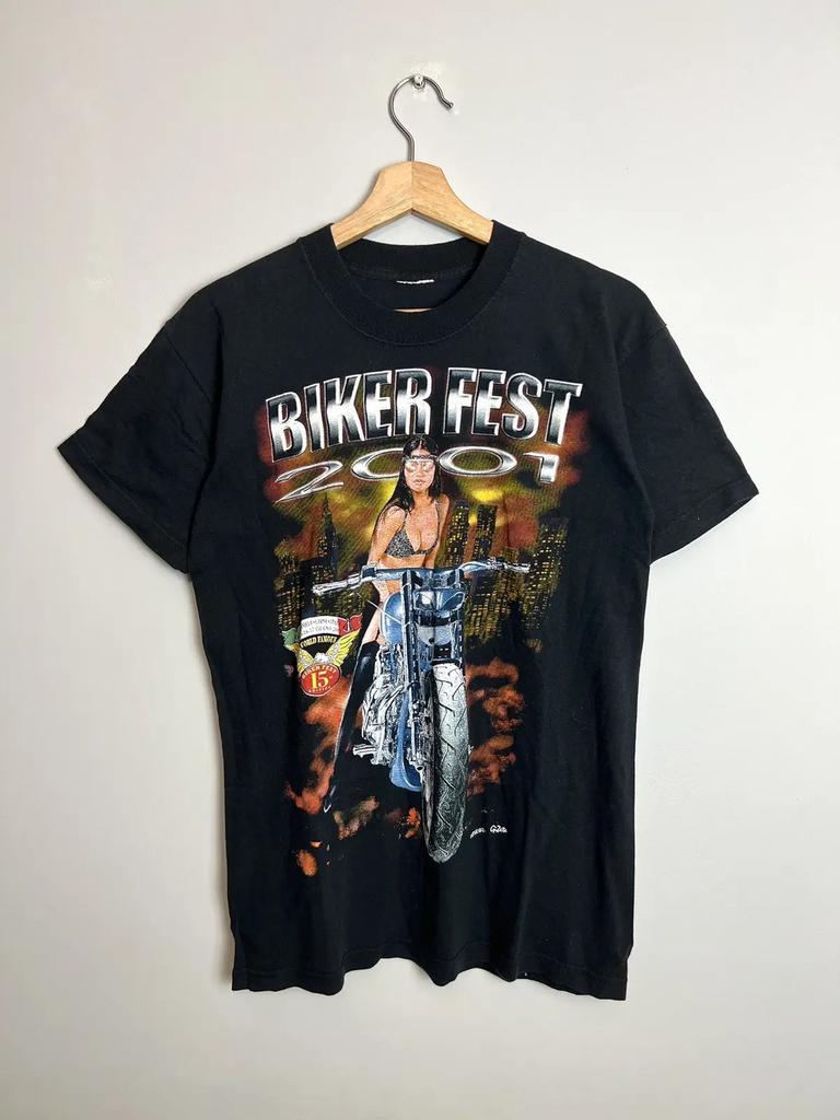 Rare Vintage 2001 Biker Fest 15th Edition Rap Tee Vibe Tee Unisex T-Shirt
