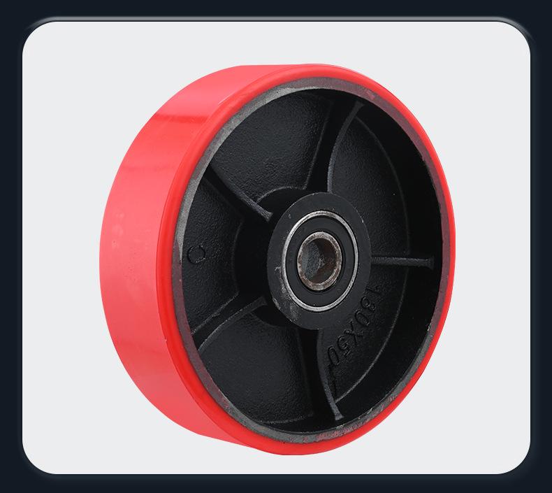 Silent Heavy Duty PU Forklift Wheel with Iron Core for Hand Pallet Trucks