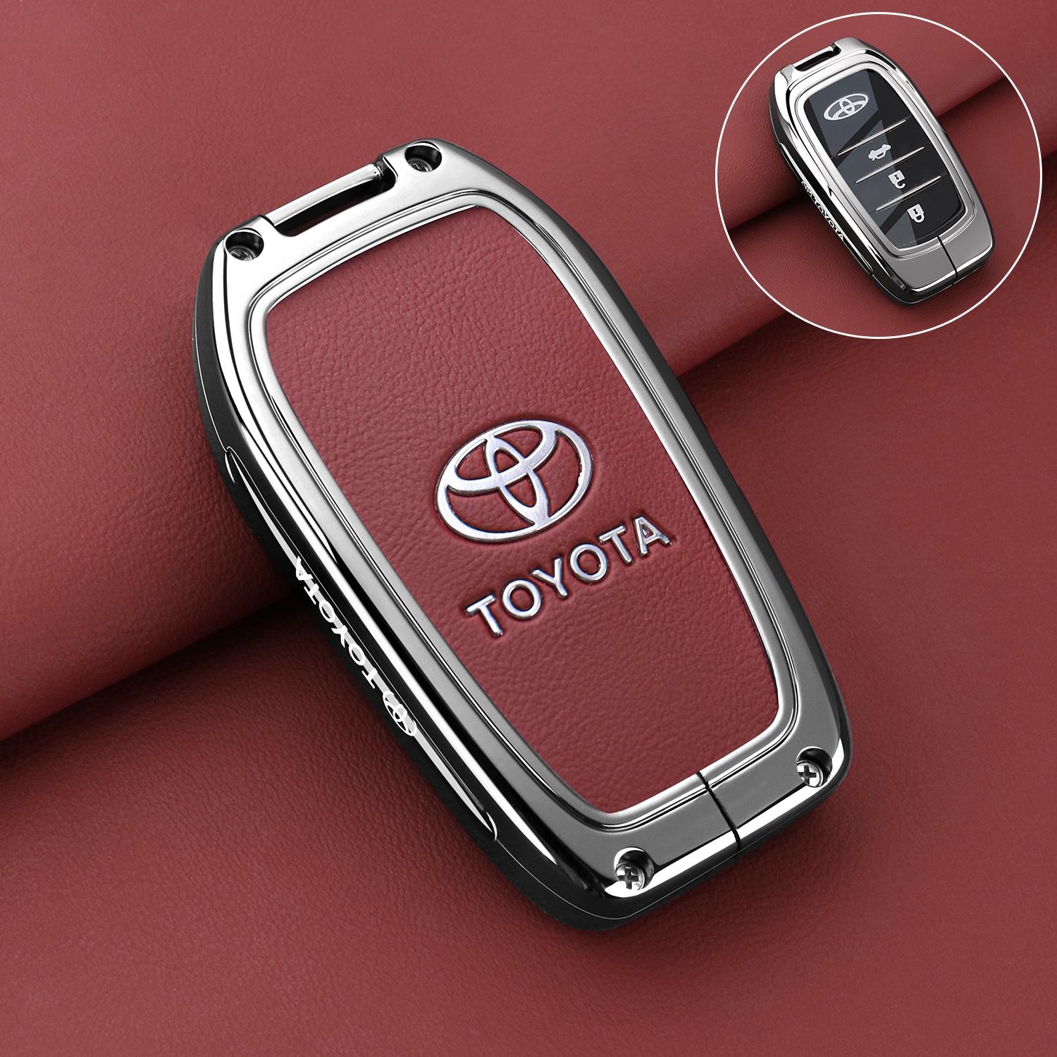 

2026 Hot For Toyota Hub Caps Car Key Case Fob Cover Holder Shell Accessories For Toyota CHR Hilux Fortuner Land Cruiser 200 Camr