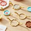 Metal Seal Wax Molds Holder Flower Round Fix for Wedding Invitations Cards Packaging Shape Sealer Wax Stamp and Die Sets SB042