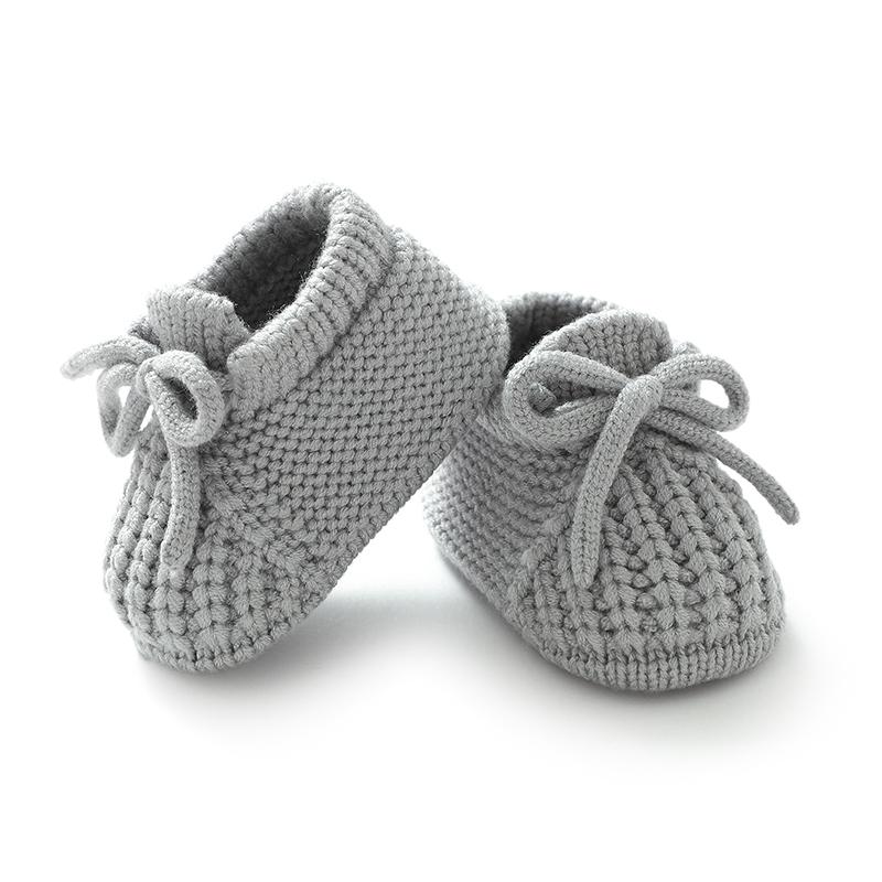 Buty Niemowlęce Dzianinowe Obuwie do Łóżeczka Noworodka 0-18M Ciepłe Akcesoria Odzieżowe Niemowlęcy Chłopcy Dziewczynki Pierwsze Buciki Modne Jednolite Maluch Dziecko