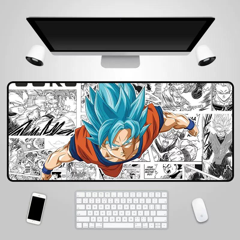 2026 Dragon Ball Leather Mouse Pad Son Goku Printing Pattern Large Size Game Gaming Keyboard Pad Boys Office Animation Non-slip Table Mat