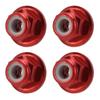 4Pcs RC Car Nuts M4 Aluminum Alloy 4mm Inner Diameter RC Car Accessory for 1   10 Remote Control VehicleRed