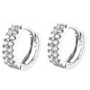 Luxury Cubic Zirconia Gold Color Zircon Hoop Earrings For Women Luxury Circle Crystal Girls Party Zircon