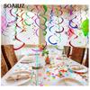 Hanging Spiral Ceiling Supplies Wedding 6PCS Decoration Party Birthday Swirls Pendant