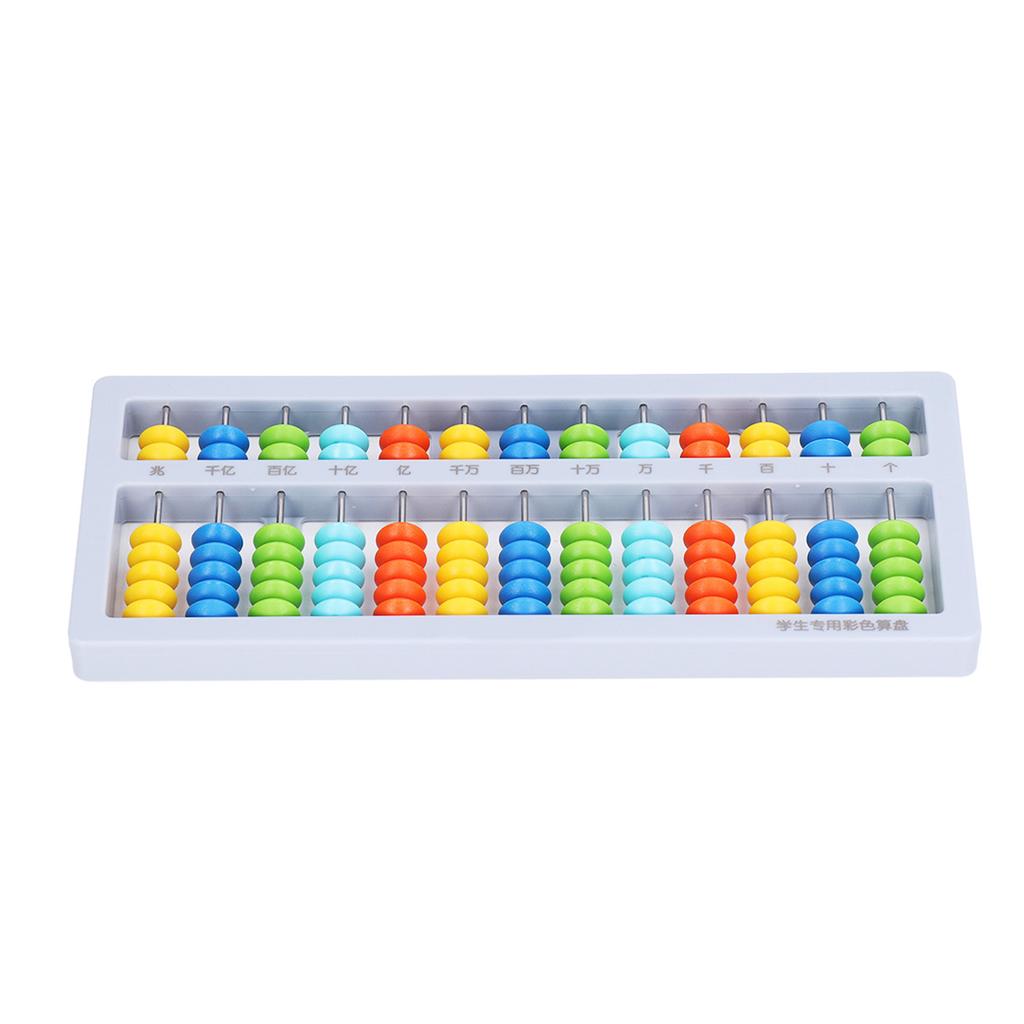 Abacus Small Portable Children"s Puzzle 13 Grades 7 Beads Mental Arithmetic Math AbacusBlue