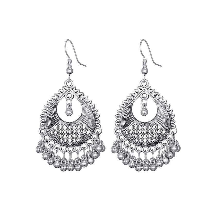 Vintage Drop Dangle Earrings for Women Fashion Jewelry Boucle D’oreille Handmade Beads Hollow Ethnic Indian Earrings Brincos