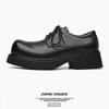 Big head Derby shoes men's high-end commuting black platform tide shoes 2024 new height-increasing tide shoes 3233-E