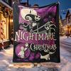 The Nightmare Before Christmas Pattern Blanket for Home Decoration, Bed, Sofa, Car Travel, Camping, Suitable for All Seasons, Birthday Christmas Gift