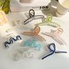 Premium Sense Grab Clip Back Head Hairpin Elegant Temperament Large Shark Clip Dripping Oil Color Hairpin