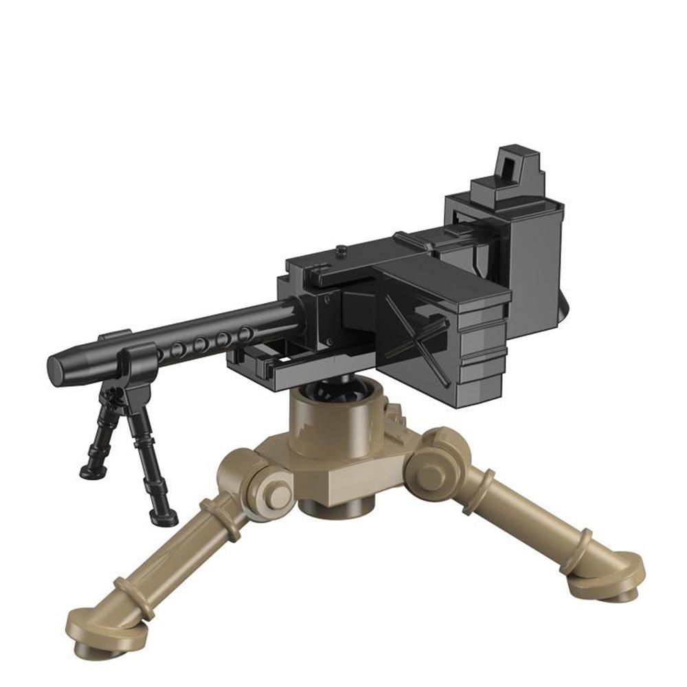 WW2 MOC-Military Building Blocks, Solider Figures, Weapons Machine Guns, Bricks Accessories, RPG Gatling, NSV Mortar, Halloween