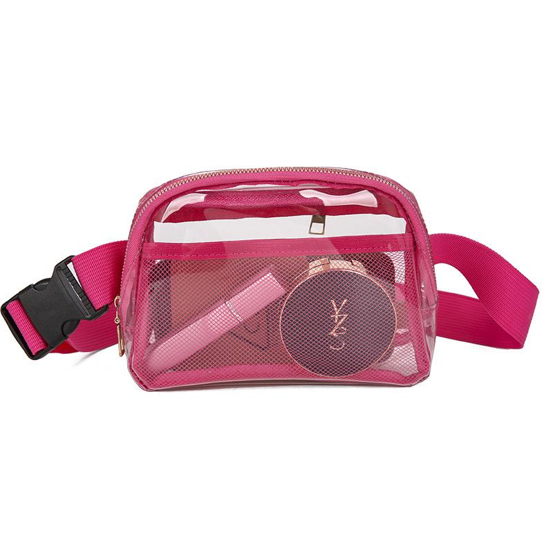 

summer lulu women s bag transparent shoulder messenger bag women s small breast bag рожевий червоний колір