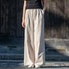 Artistic Spring/Summer Women's Cotton-Linen Wide-Leg Pants, Versatile and Casual