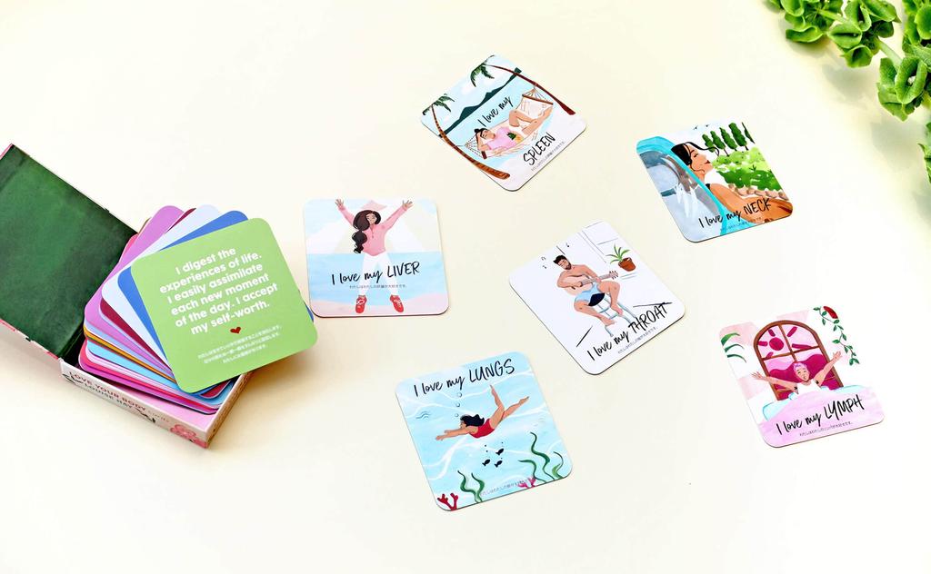 I.I.J Oracle Cards Love Your Body Cards Japanese Edition Healing Cards Affirmation Fortune Telling Authentic Product