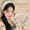 Sweet Floral Pattern Hair Fringe Sticker Headband Forehead Hair Patch Sticker Reusable For Women Daily Makeup Headwear