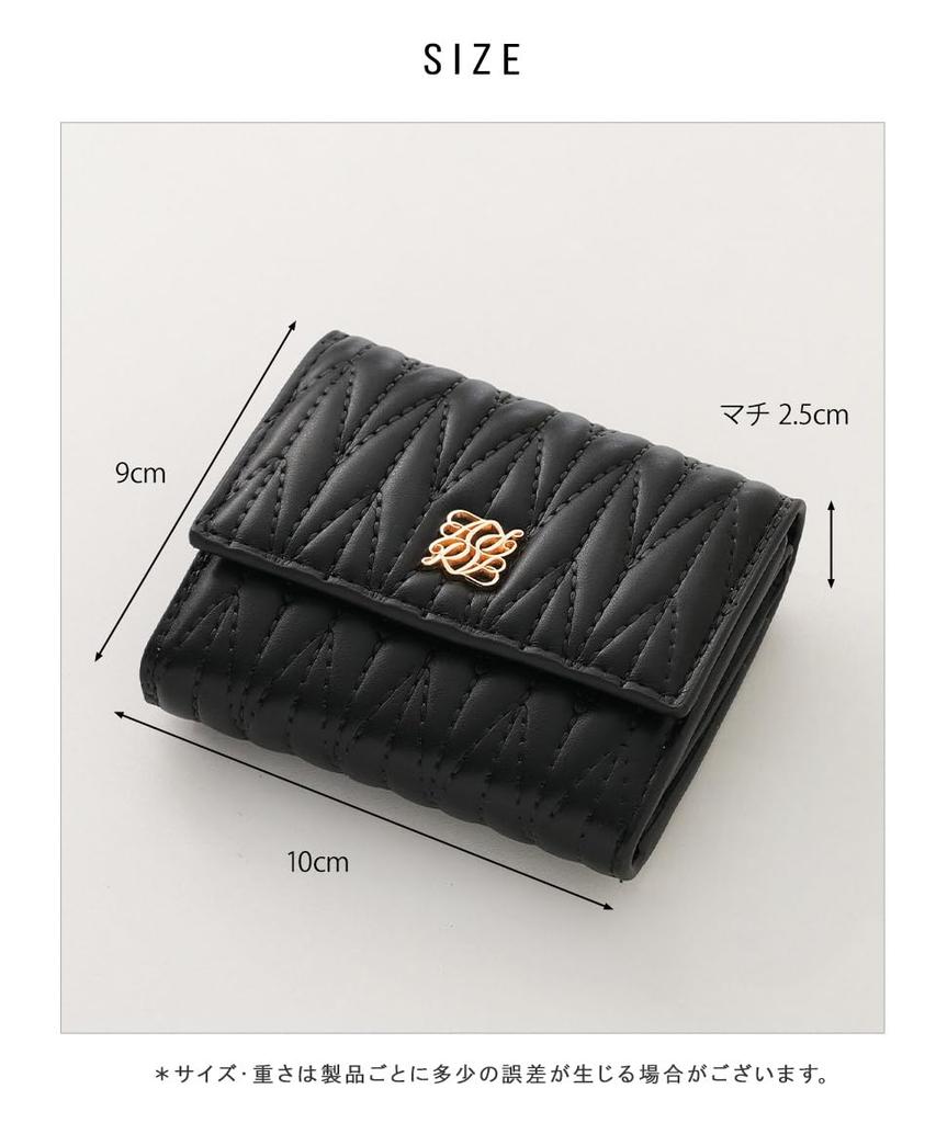 Black Wallet for Women Popular Foldable Easy To Large Coin Stylish [Altrose] Tri-fold - Compact, Mini, Small, Quilted, Brand, Cute, Slim, Wallet, Use,
