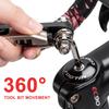 Bike Multi-Tool - Bike Chain ToolTorxHexDriver - Bicycle Multi-Tool Kit Compact and Lightweight Road Bike and Mountain Bike Repair Tools (Black)