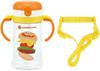 Skater Baby Straw Mug with Foldable Handle and Shoulder Suitable for Ages 1 Year and Burger Concus KSHW2N Strap, 2-Way Type, 370ml, Up,