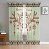 Christmas Western Hat Curtains For Living Room Bedroom Home Decoration Window Voile Tulle Curtain Drapes