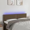 VidaXL LED Headboard Bedroom Furniture Double Bed Accessory Head of Bed Frame Interior Dark Brown 3121473