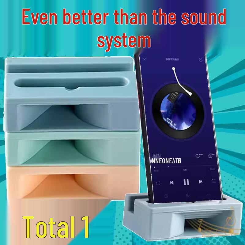 

Universal Speaker & Mobile Phone Holder for Lazy Person - Compact Design with Large Volume for Desktop Use