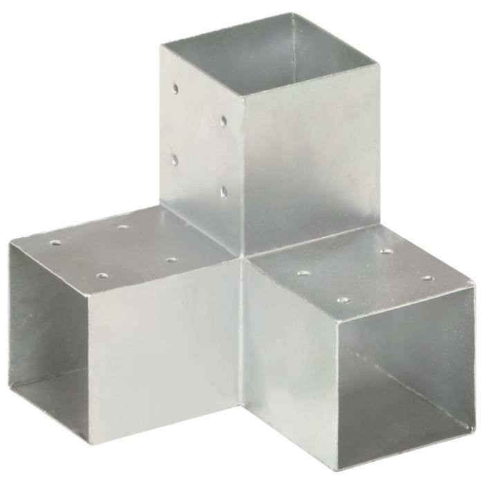 VidaXL Connecteur de poteau Forme en Y Métal galvanisé 91x91 mm